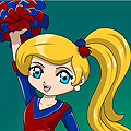 Pom Pom Cheerleader Coloring